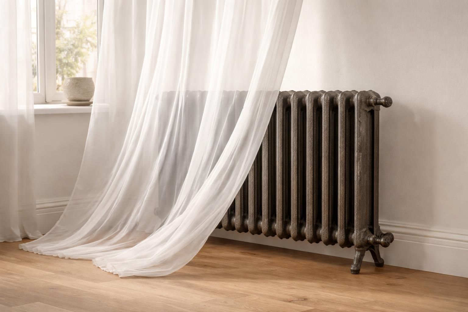 découvrez si poser un voilage devant un radiateur en fonte est sécuritaire et comment cela peut affecter le chauffage de votre pièce.