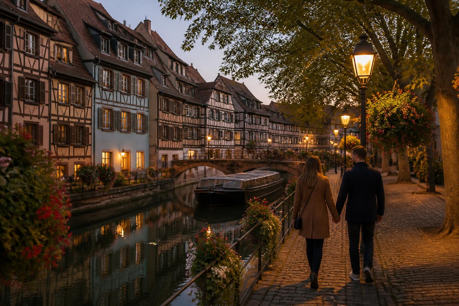 découvrez une balade romantique inoubliable dans le quartier pittoresque de la petite france à strasbourg, entre ruelles charmantes et ambiance authentique.